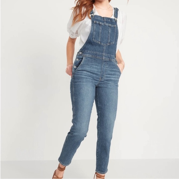 Old Navy Blue Women Jeans Overalls - Picture 1 of 16